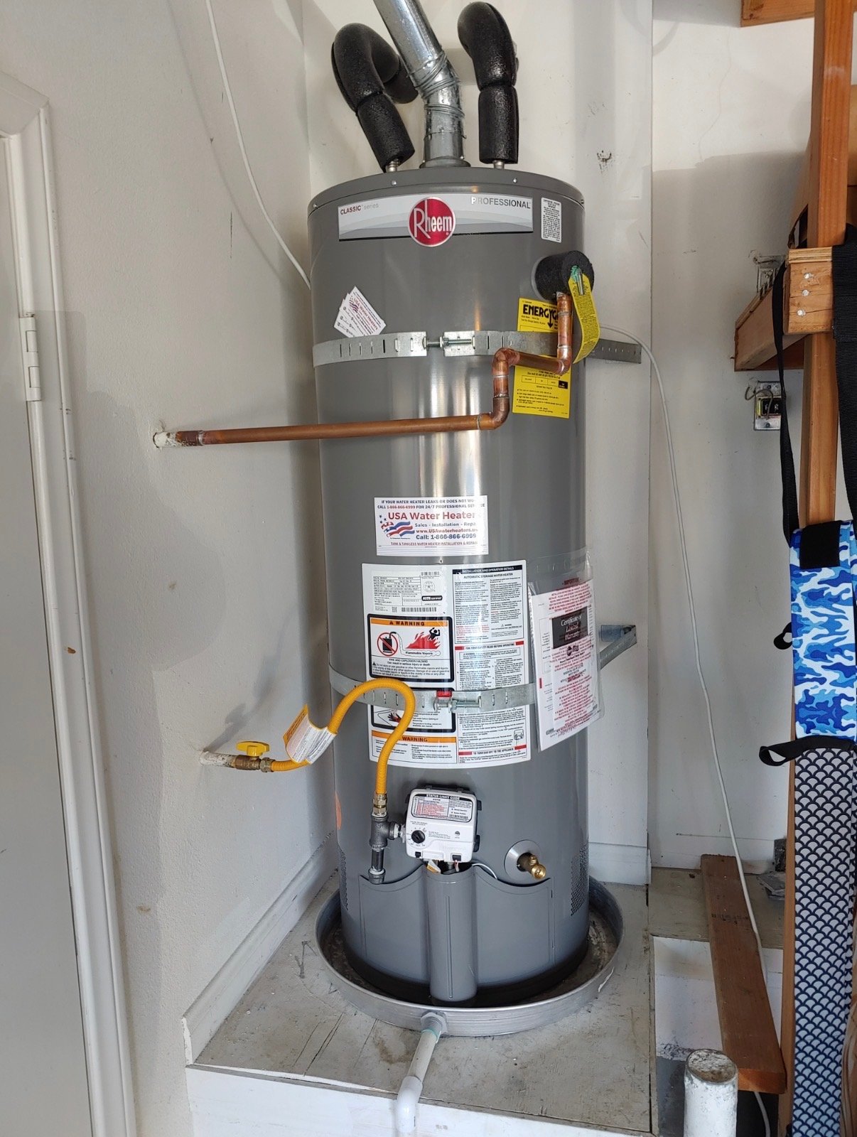 Gas water heater professionally installed — Humble Roots Plumbing